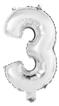 Load image into Gallery viewer, Numeral Foil 14" Package Rose SILVER Numbers