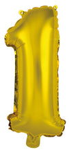 Load image into Gallery viewer, Numeral Foil 14" Package Gold Numbers Balloon