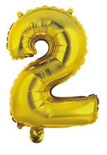 Load image into Gallery viewer, Numeral Foil 14" Package Gold Numbers Balloon