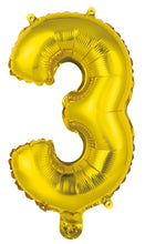 Load image into Gallery viewer, Numeral Foil 14" Package Gold Numbers Balloon