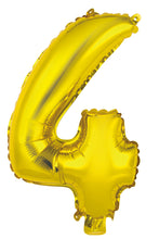 Load image into Gallery viewer, Numeral Foil 14" Package Gold Numbers Balloon