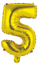 Load image into Gallery viewer, Numeral Foil 14" Package Gold Numbers Balloon