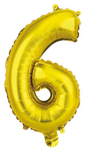 Load image into Gallery viewer, Numeral Foil 14" Package Gold Numbers Balloon