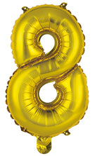 Load image into Gallery viewer, Numeral Foil 14" Package Gold Numbers Balloon