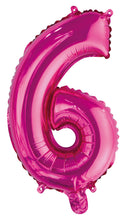Load image into Gallery viewer, Numeral Foil 14" Package Hot Pink Numbers Balloon