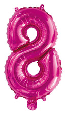 Load image into Gallery viewer, Numeral Foil 14" Package Hot Pink Numbers Balloon