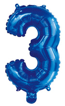 Load image into Gallery viewer, Numeral Foil 14" Package Blue Numbers Balloon