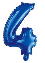 Load image into Gallery viewer, Numeral Foil 14" Package Blue Numbers Balloon