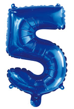 Load image into Gallery viewer, Numeral Foil 14" Package Blue Numbers Balloon