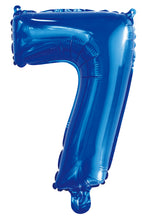 Load image into Gallery viewer, Numeral Foil 14" Package Blue Numbers Balloon