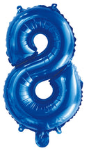 Load image into Gallery viewer, Numeral Foil 14" Package Blue Numbers Balloon