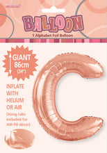 Load image into Gallery viewer, Alphabet Foil (A-Z) 34" inch Package Rose Gold Alphabet A-Z