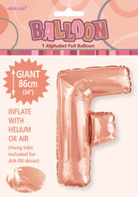 Load image into Gallery viewer, Alphabet Foil (A-Z) 34" inch Package Rose Gold Alphabet A-Z
