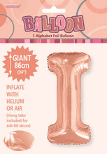 Load image into Gallery viewer, Alphabet Foil (A-Z) 34" inch Package Rose Gold Alphabet A-Z
