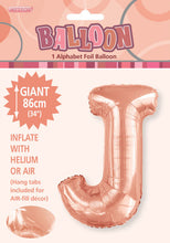 Load image into Gallery viewer, Alphabet Foil (A-Z) 34" inch Package Rose Gold Alphabet A-Z