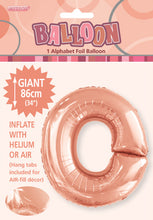 Load image into Gallery viewer, Alphabet Foil (A-Z) 34" inch Package Rose Gold Alphabet A-Z