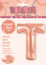 Load image into Gallery viewer, Alphabet Foil (A-Z) 34" inch Package Rose Gold Alphabet A-Z
