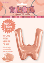Load image into Gallery viewer, Alphabet Foil (A-Z) 34" inch Package Rose Gold Alphabet A-Z