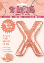 Load image into Gallery viewer, Alphabet Foil (A-Z) 34" inch Package Rose Gold