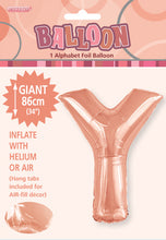 Load image into Gallery viewer, Alphabet Foil (A-Z) 34" inch Package Rose Gold Alphabet A-Z