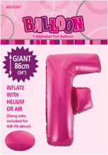 Load image into Gallery viewer, Alphabet Foil (A-Z) 34" inch Package Hot Pink Letters: A-Z