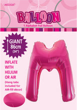 Load image into Gallery viewer, Alphabet Foil (A-Z) 34" inch Package Hot Pink Letters: A-Z