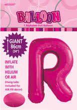 Load image into Gallery viewer, Alphabet Foil (A-Z) 34" inch Package Hot Pink Letters: A-Z