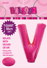 Load image into Gallery viewer, Alphabet Foil (A-Z) 34" inch Package Hot Pink Letters: A-Z
