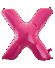 Load image into Gallery viewer, Alphabet Foil (A-Z) 34" inch Package Hot Pink Letters: A-Z