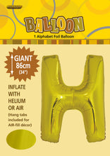Load image into Gallery viewer, Alphabet Foil (A-Z) 34" inch Package Gold