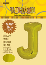 Load image into Gallery viewer, Alphabet Foil (A-Z) 34" inch Package Gold