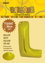 Load image into Gallery viewer, Alphabet Foil (A-Z) 34" inch Package Gold