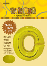 Load image into Gallery viewer, Alphabet Foil (A-Z) 34" inch Package Gold