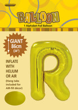Load image into Gallery viewer, Alphabet Foil (A-Z) 34" inch Package Gold