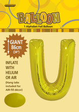 Load image into Gallery viewer, Alphabet Foil (A-Z) 34" inch Package Gold
