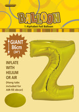 Load image into Gallery viewer, Alphabet Foil (A-Z) 34" inch Package Gold