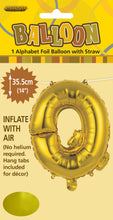 Load image into Gallery viewer, Alphabet Foil (A-Z) 14" inch Package Gold