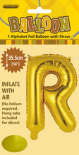 Load image into Gallery viewer, Alphabet Foil (A-Z) 14" inch Package Gold