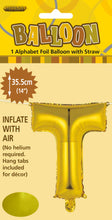 Load image into Gallery viewer, Alphabet Foil (A-Z) 14" inch Package Gold