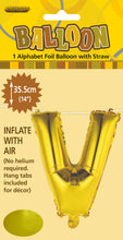 Load image into Gallery viewer, Alphabet Foil (A-Z) 14" inch Package Gold