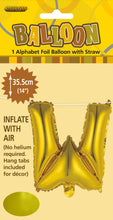 Load image into Gallery viewer, Alphabet Foil (A-Z) 14" inch Package Gold