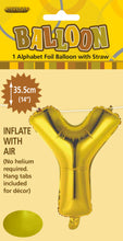Load image into Gallery viewer, Alphabet Foil (A-Z) 14" inch Package Gold