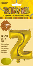 Load image into Gallery viewer, Alphabet Foil (A-Z) 14" inch Package Gold