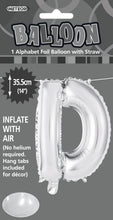 Load image into Gallery viewer, Alphabet Foil (A-Z) 14" inch Package Silver Letters: A-Z