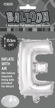 Load image into Gallery viewer, Alphabet Foil (A-Z) 14" inch Package Silver Letters: A-Z