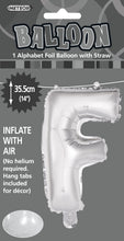 Load image into Gallery viewer, Alphabet Foil (A-Z) 14" inch Package Silver Letters: A-Z
