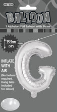 Load image into Gallery viewer, Alphabet Foil (A-Z) 14" inch Package Silver Letters: A-Z