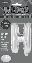 Load image into Gallery viewer, Alphabet Foil (A-Z) 14" inch Package Silver Letters: A-Z