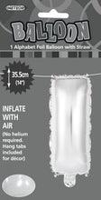 Load image into Gallery viewer, Alphabet Foil (A-Z) 14" inch Package Silver Letters: A-Z