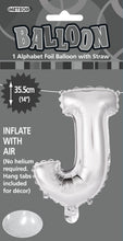 Load image into Gallery viewer, Alphabet Foil (A-Z) 14" inch Package Silver Letters: A-Z